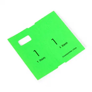 1000 numéros de garde-robe pré-imprimés, vert fluo