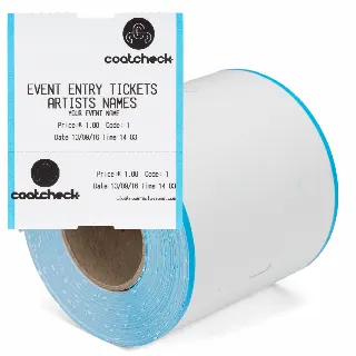 Rouleau Coatcheck, billets d’entrée avec souche, 14 x 260 billets, blanc/bleu | LMS810
