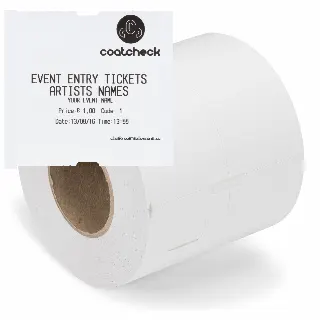 Rouleau Coatcheck, billets d’entrée « economy » sans souche, 14 x 550 billets, blanc