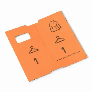 1000 numéros de vestiaire pré-imprimés, orange