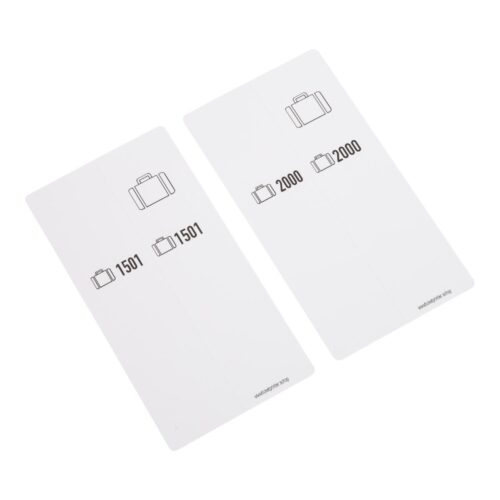 500 Bagagelabels zelfklevend, voorgeprint, serie 1501 - 2000