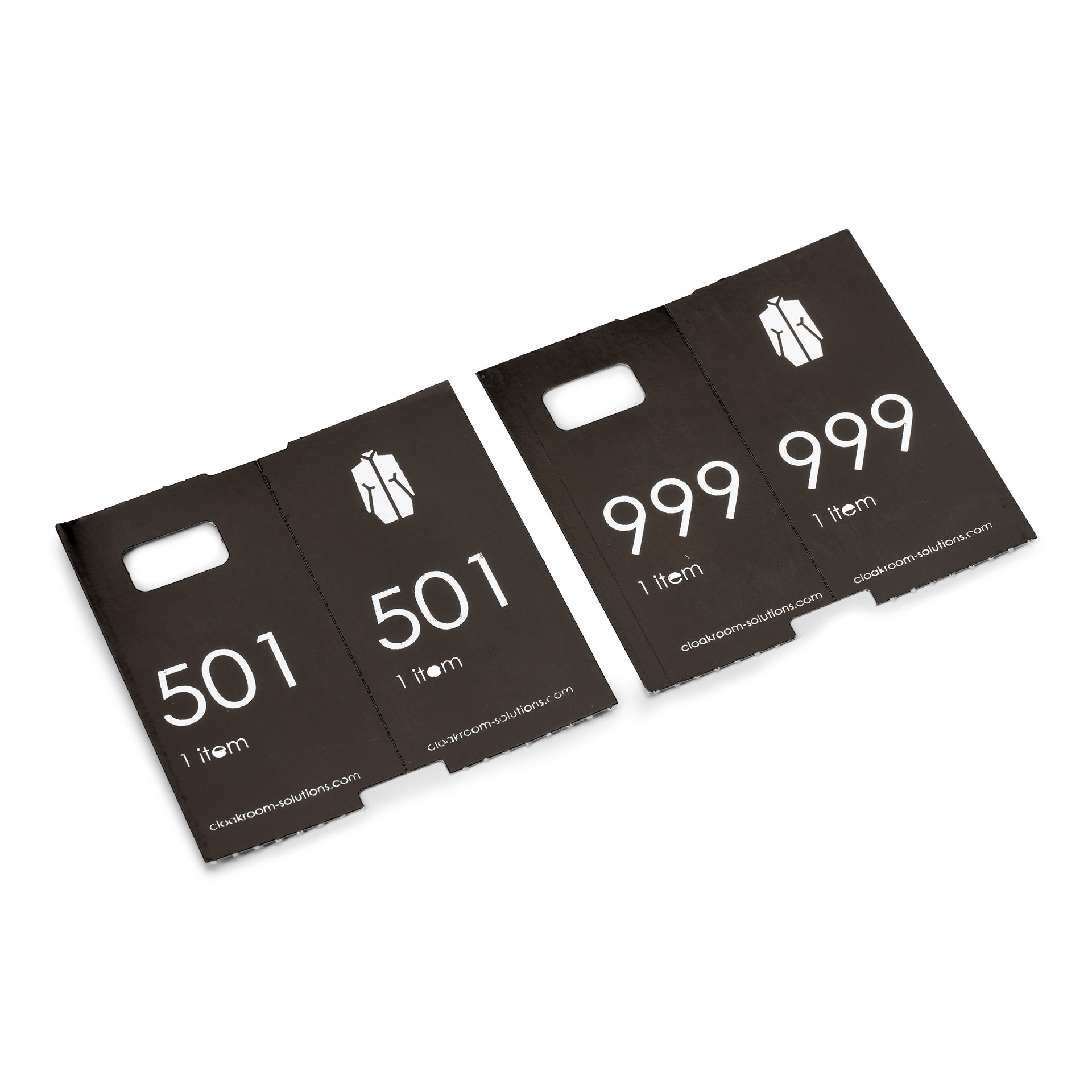 Deluxe garderobenummers, zwart met zilver, 501-1000 - Afbeelding 2